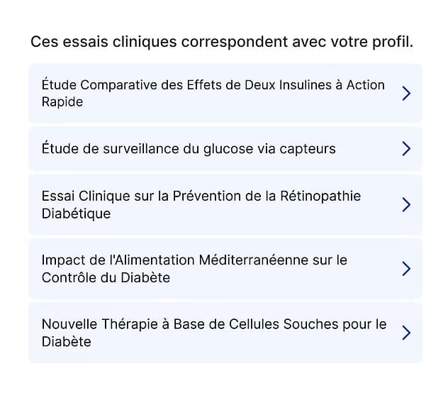 2. Recevez une liste d'essais