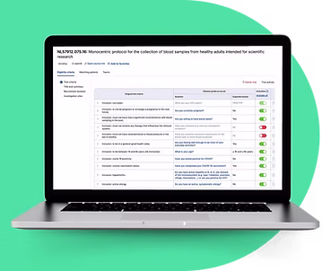 Researcher using CureWiki sponsor dashboard